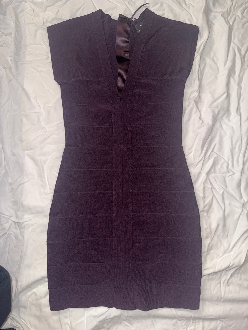 Aritzia Bandage Mini Dress in Plum